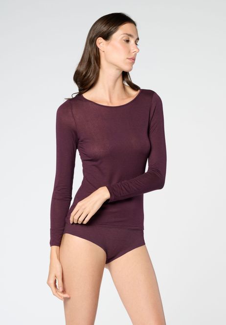 Hovedbilde Perfect Line Cashmere Longsleeve Plum 