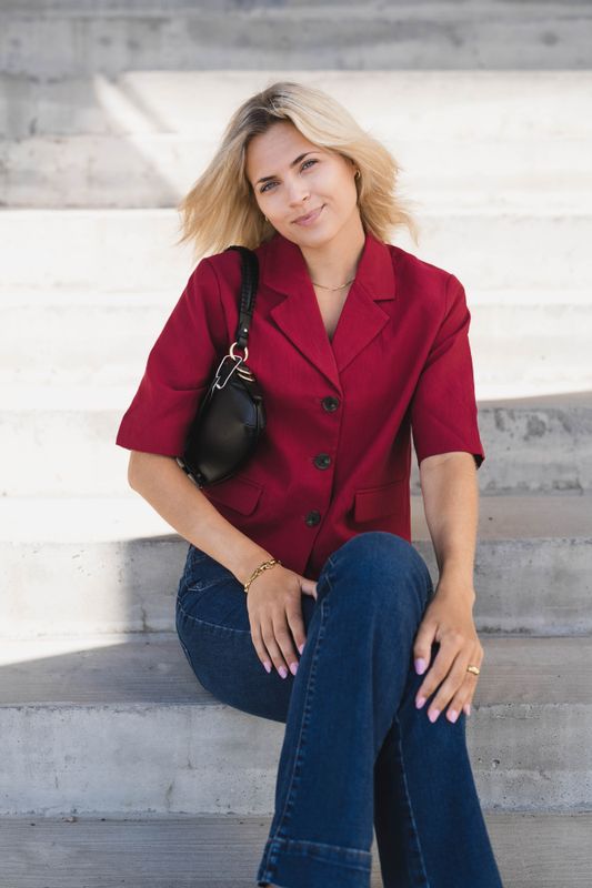 Keeley Edelmira 2/4 Blazer Rhubarb