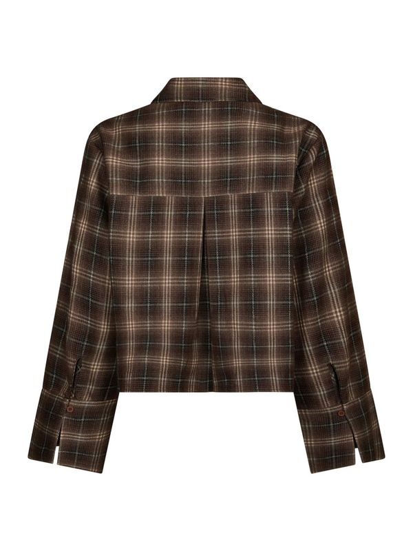 Jaylin Flannel Check Shirt Dark Taupe 