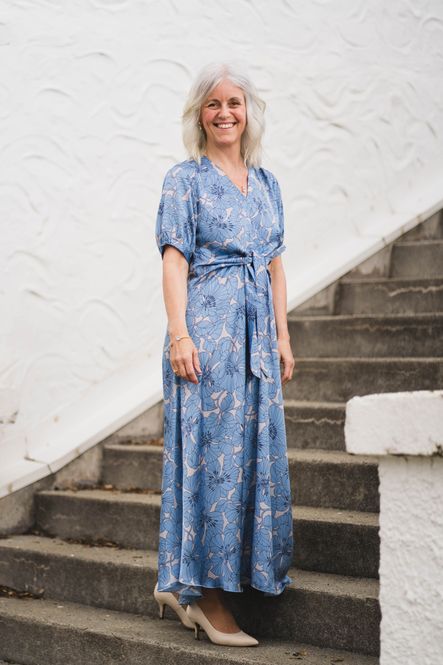 Hovedbilde Faye Dress Gardenia Sky 