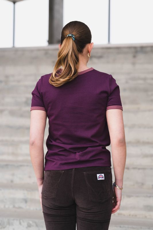 Ringer Tee Potent Purple 