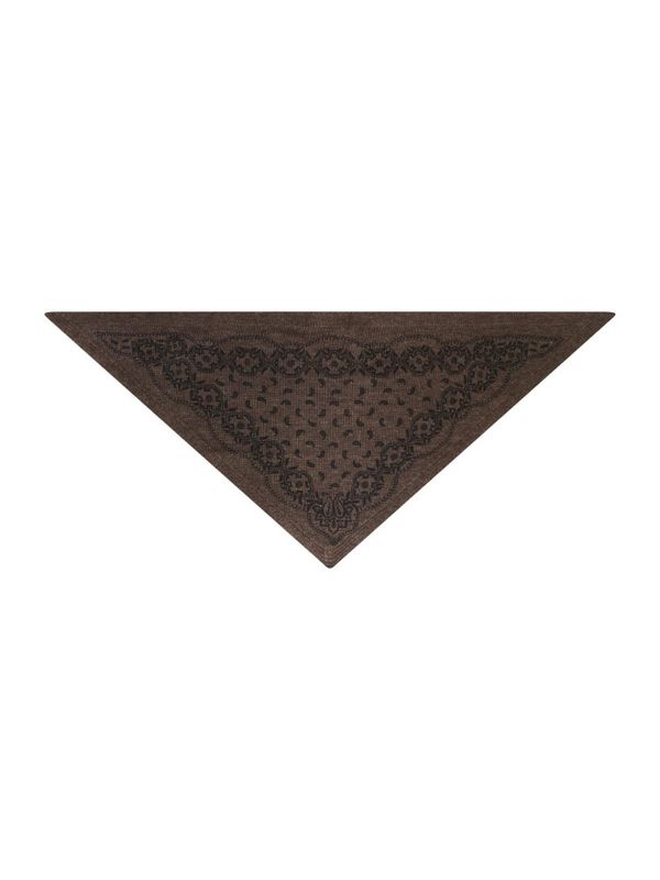 Ariya Paisley Knit Scarf Brown Melange 
