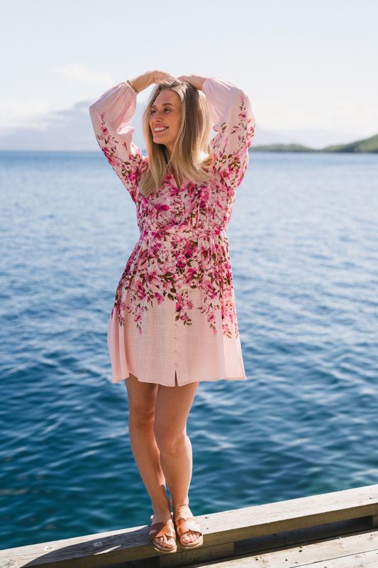 Cleo LS Dress Pale Lilac Cleo Print 
