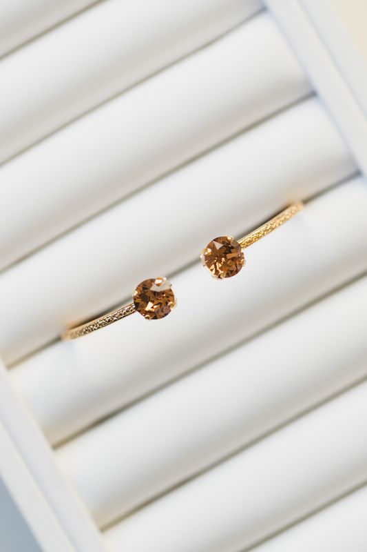 Classic Petite Bracelet Gold Light Smoked Topaz 