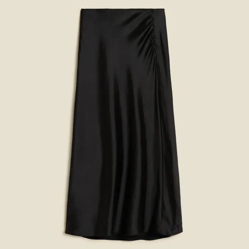 Emilia Button Skirt Black 