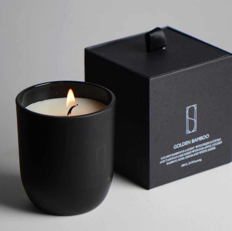 Scented Candle Golden Bamboo Black 