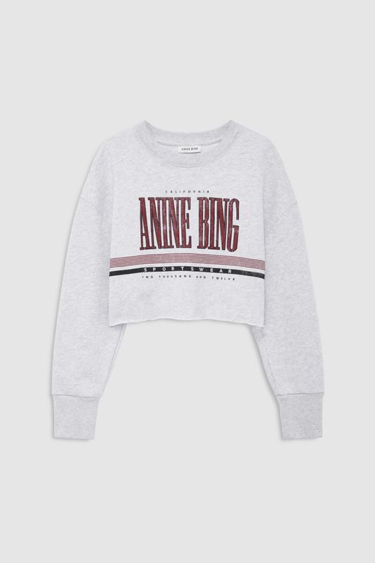 Sporty Cropped Sweatshirt Heather Grey 