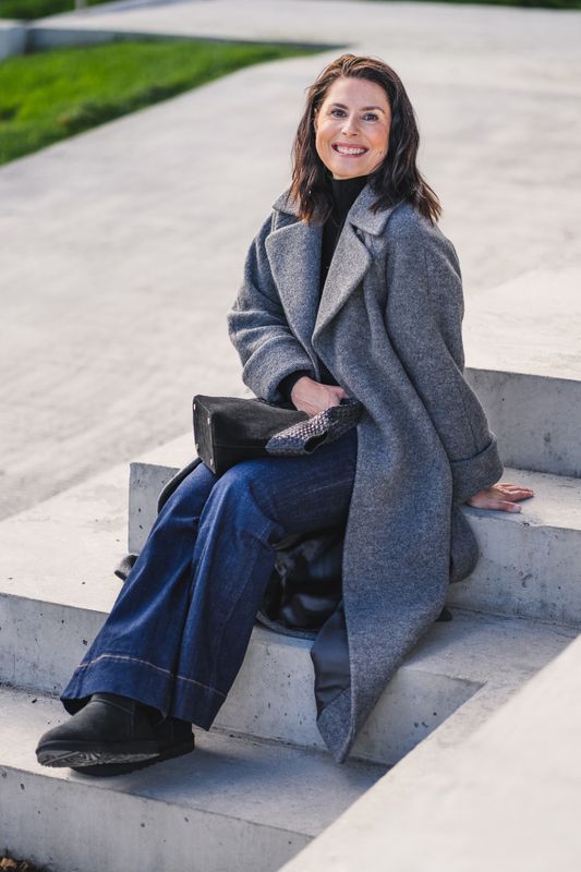 Wool Coat Long Grey 