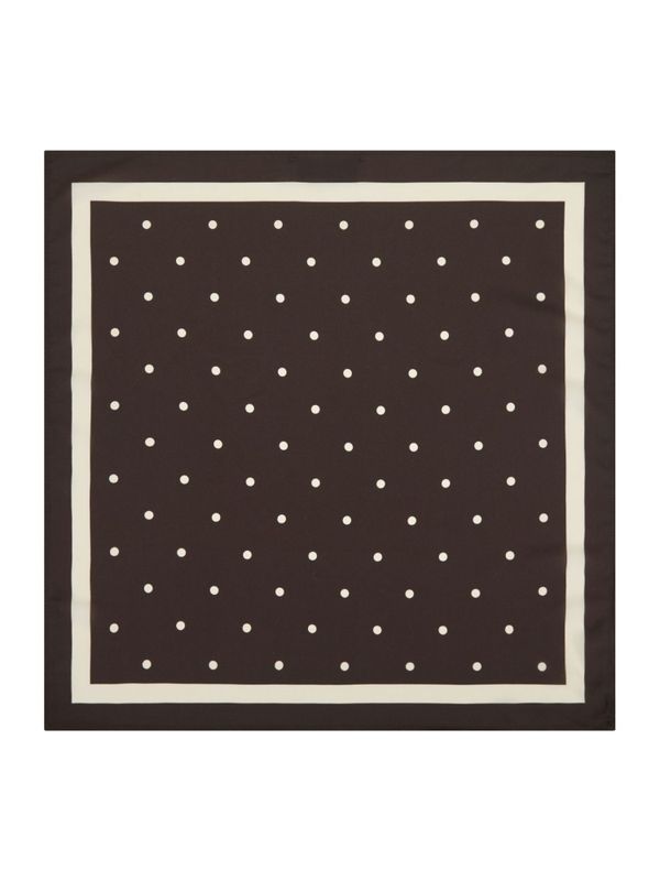 Judy Dot Scarf Dark Brown 