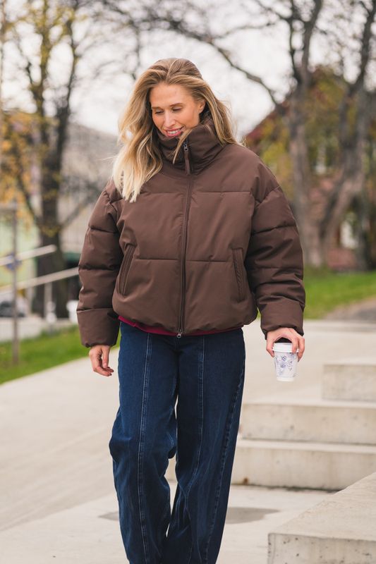 Pavine Down Short Jacket Hot Fudge 