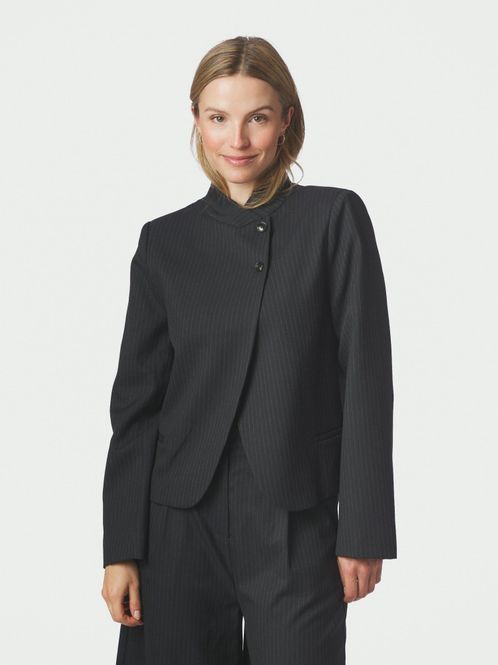 Hovedbilde Tiria Slim Pinstripe Blazer Dark Navy 