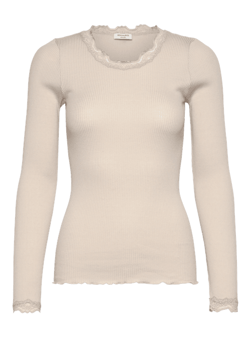 Hovedbilde Babette Silk LS Lace T-Shirt Cacao