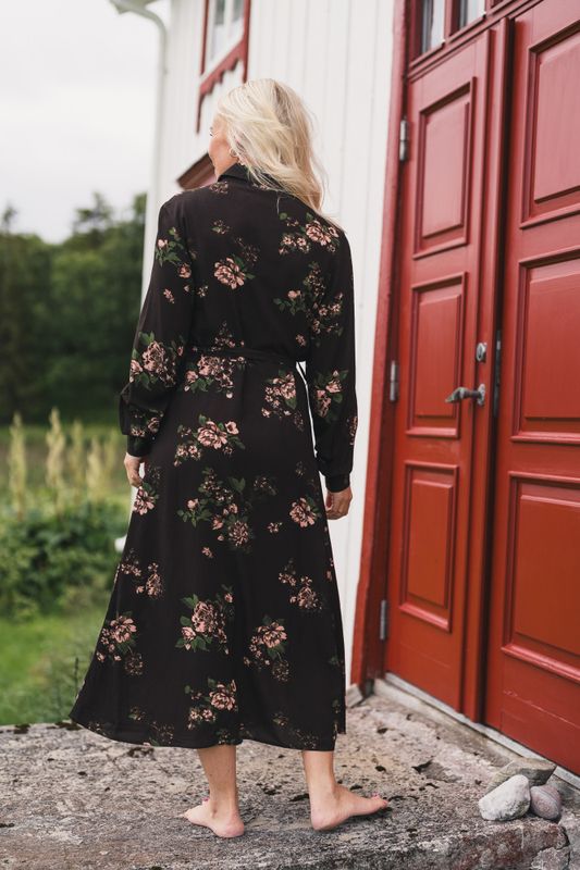 Irene Shirt Dress Misty Rose Flower 
