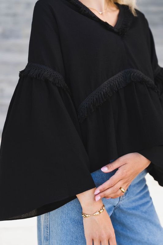Eden Blouse Linen Black 