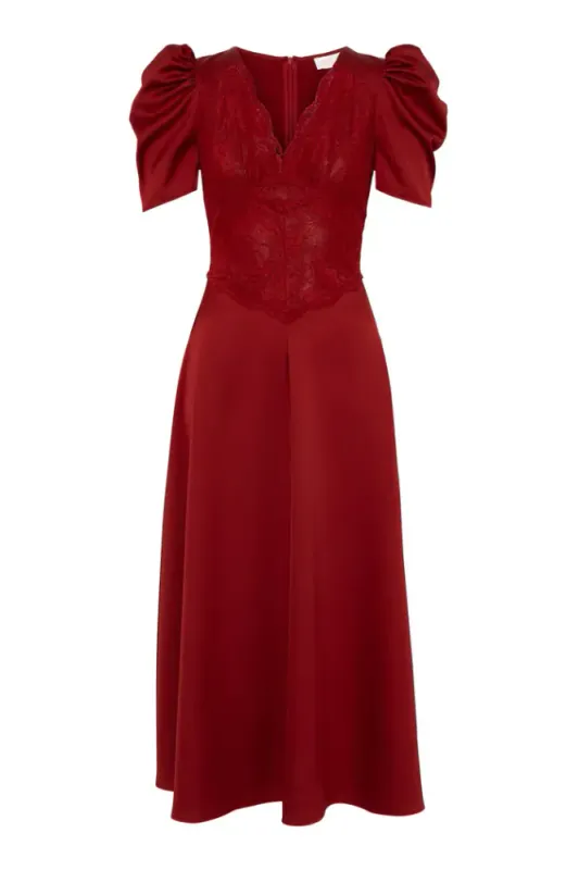 Francis Midi Dress Red