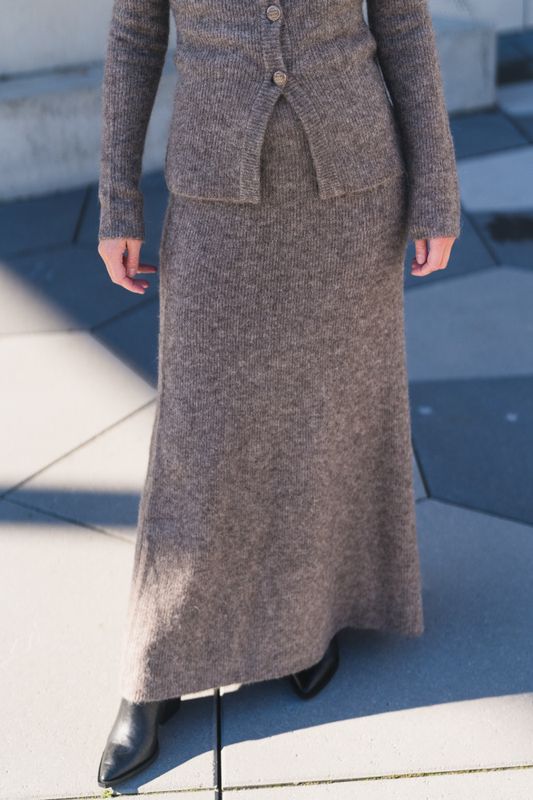 Marika Alpaca Skirt Walnut 