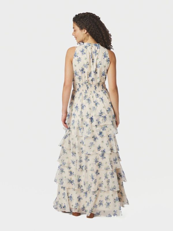 Marli Amazing Chiffon Rose Dress Light Blue 