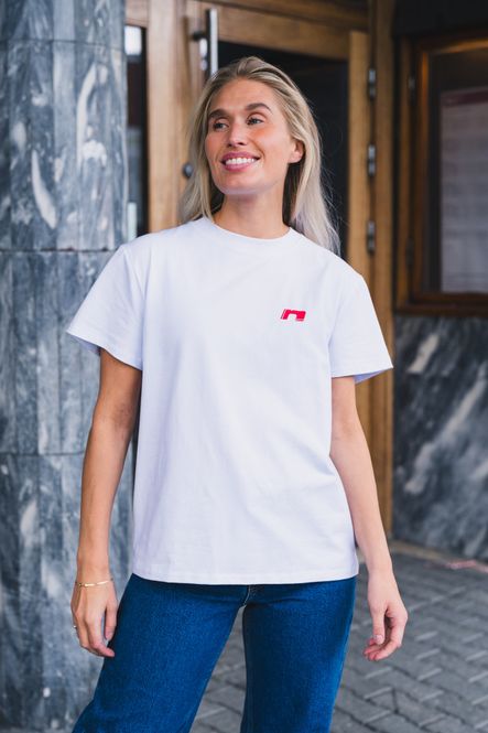 Hovedbilde Sanda Tee  White W. Red Print 