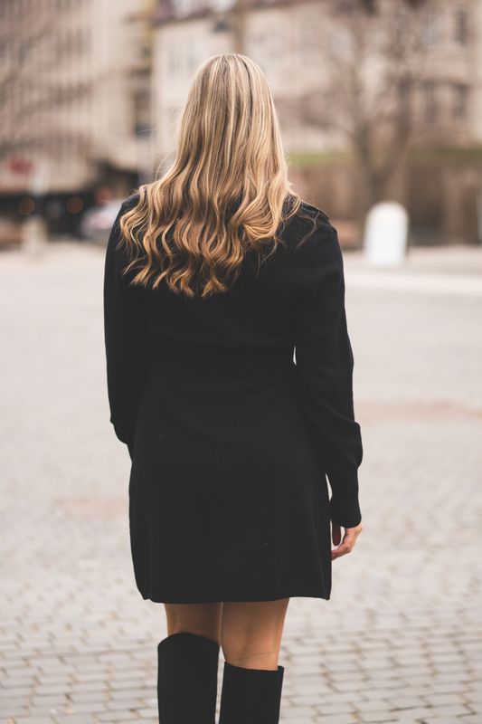 Melia Knit Dress Black 