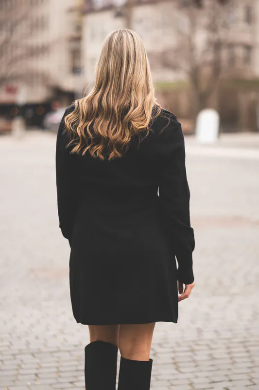 Melia Knit Dress Black 