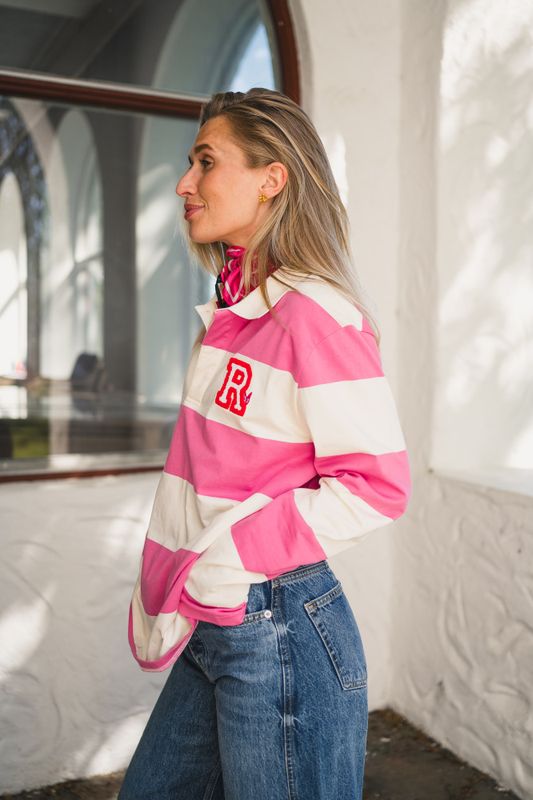 R Rugger Pink Striped 
