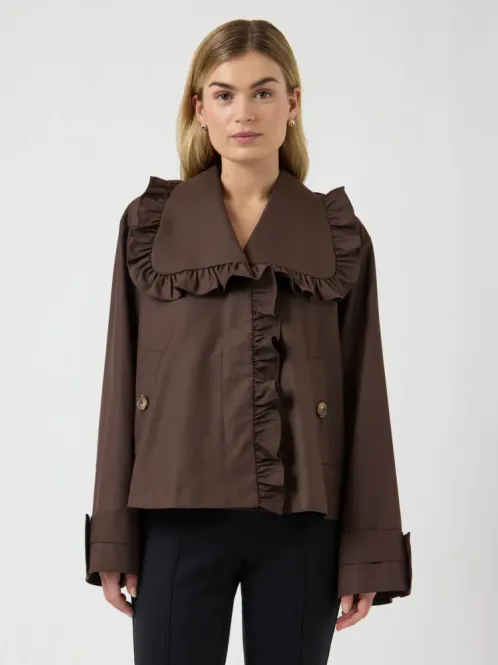 Hovedbilde Elsana LS Short Trenchcoat Brown 