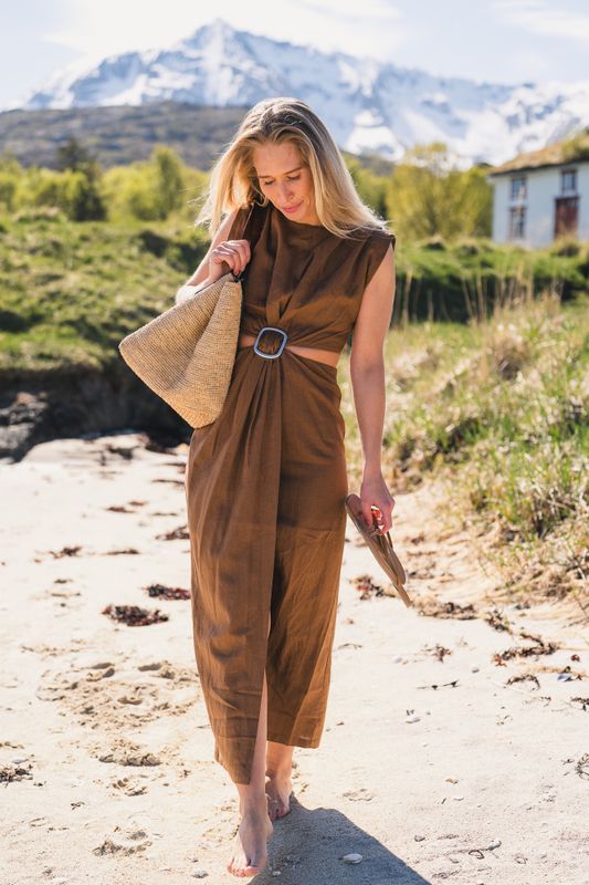 Riviera Dress Chestnut Brown 