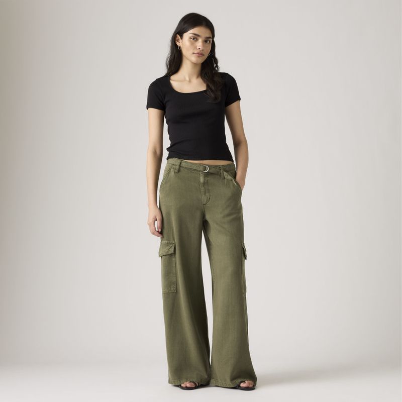 Baggy Dad Cargo Drapey Ivy Green 
