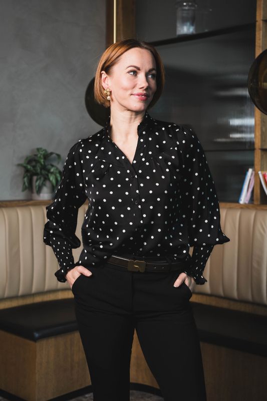 Camisa Dot Blouse Black 