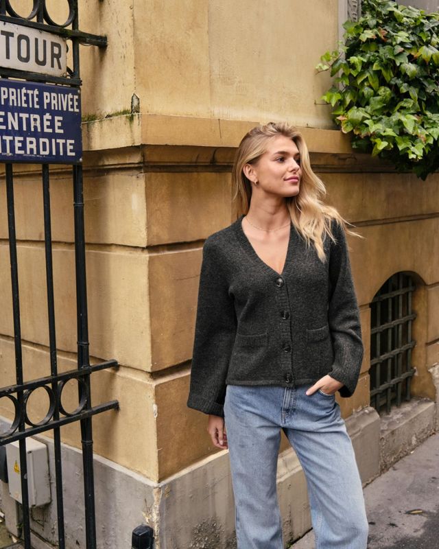 Pixie Knit Cardigan Antracit 