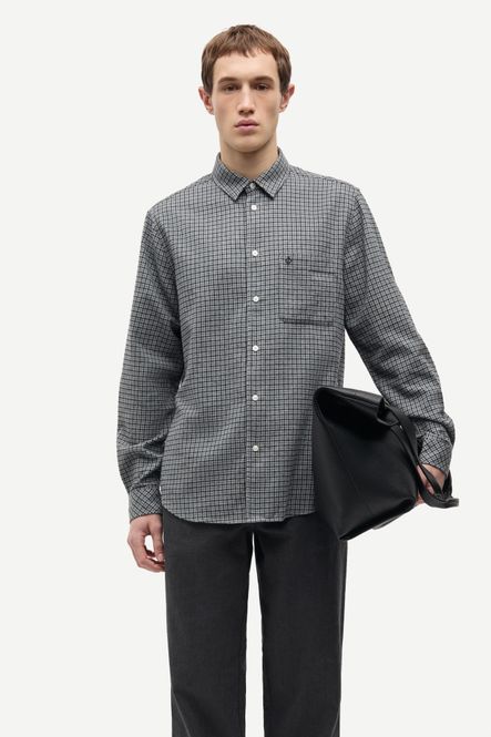Hovedbilde Saliam NJ Shirt 15839 Grey Melange Check 