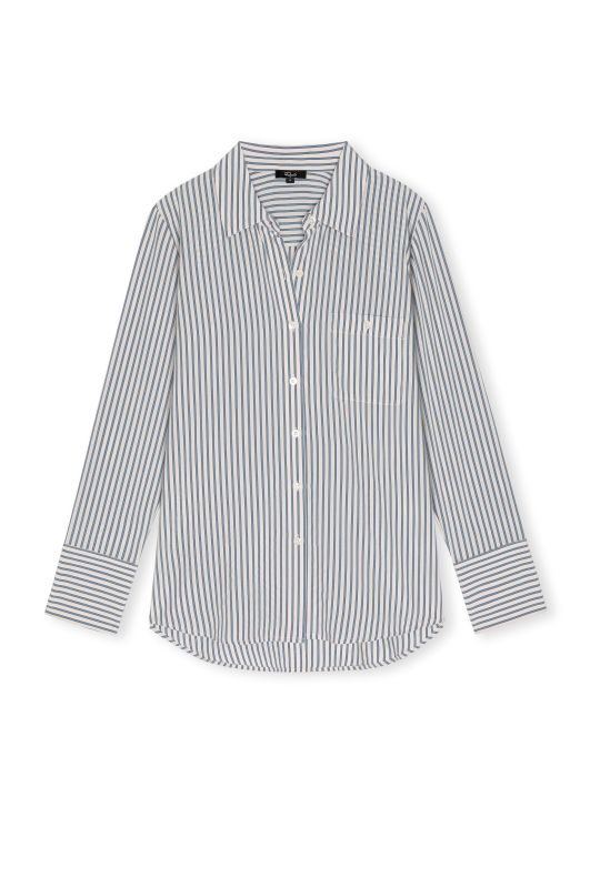 Beck Ivory Steel Blue Stripe 
