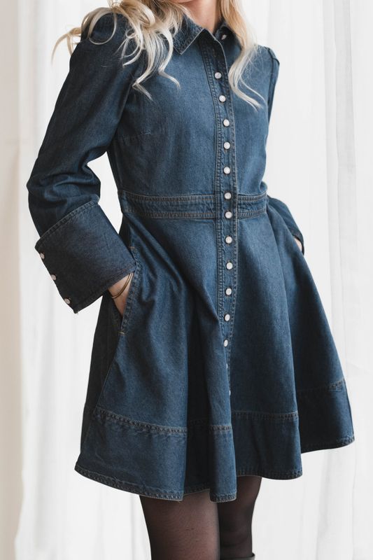 Denim Mini Dress French Blue 