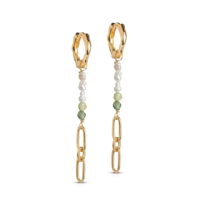 Hovedbilde Abigail Hoops Kaki Green, Light Green,  Pearls 