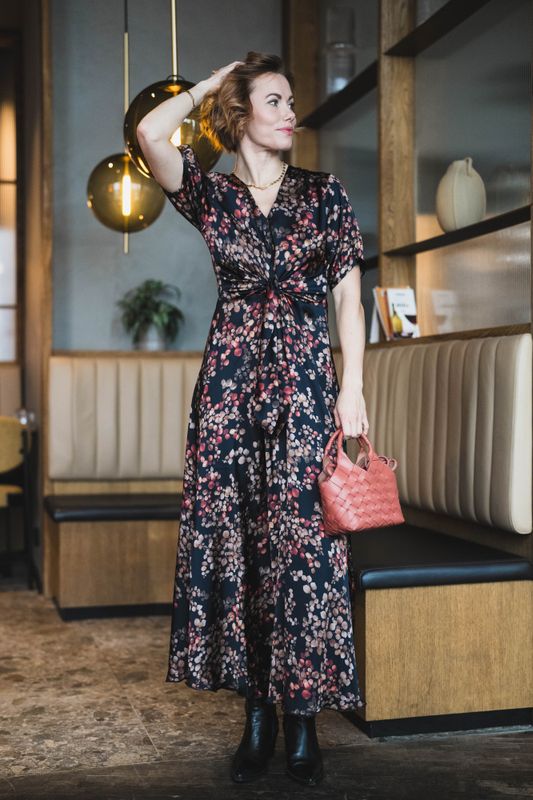 Faye Dress Melange Noir 