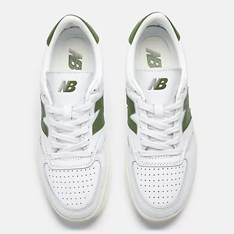 T500 White With Dark Alpine Green