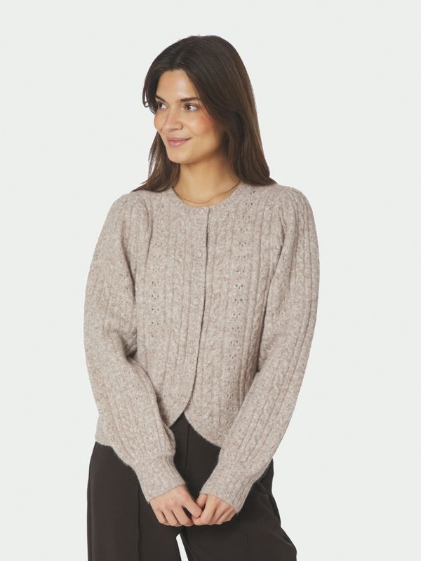 Koteas Cable Knit Cardigan Beige Melange 