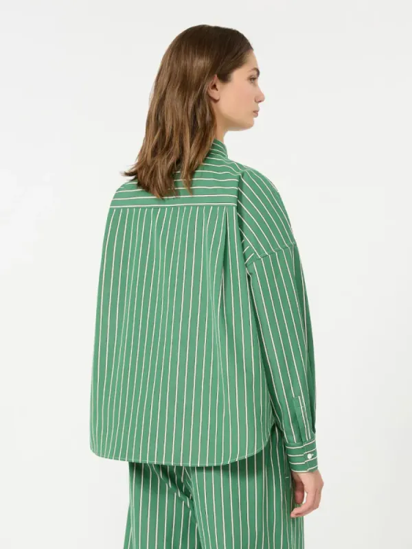 Kdonore Shirt Green Big Stripe 