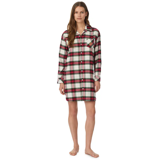 Hovedbilde LRL L/S His Sleepshirt Cream Plaid 