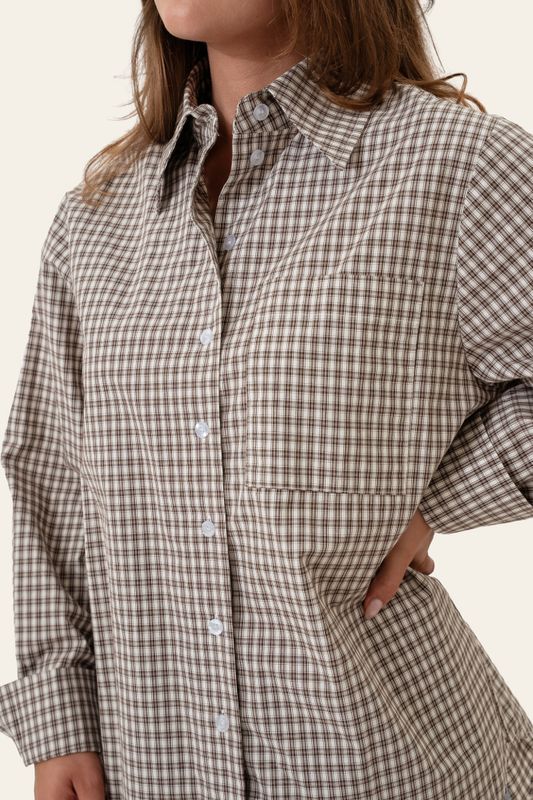 Isabellaic Shirt Brown Checks