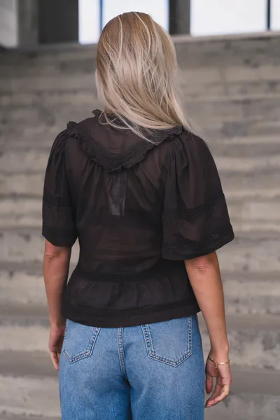 Hovedbilde Evienne S Voile Top Dark Brown 