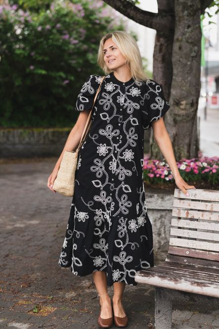 Hovedbilde Veronica Dori Emb Dress Black 