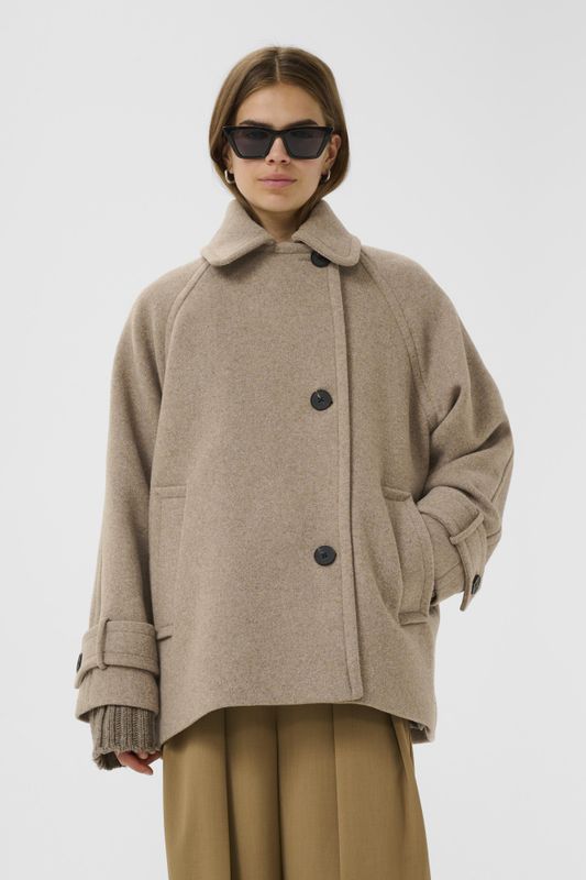 Thora Minona Coat R Sandy Grey Melange 