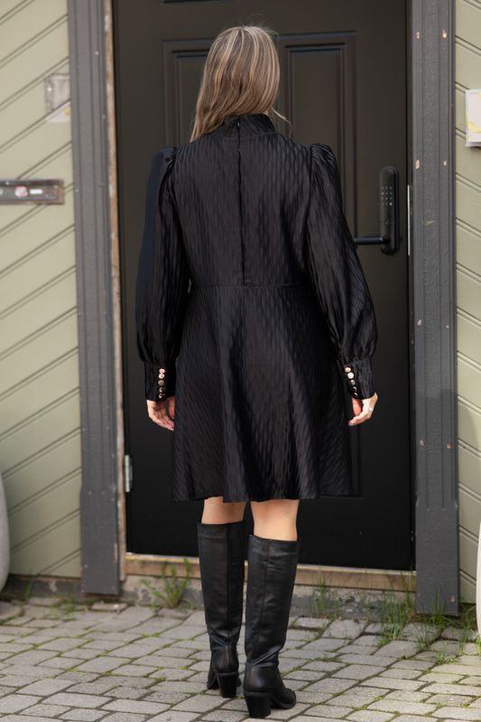 Ripple LS Dress Black 