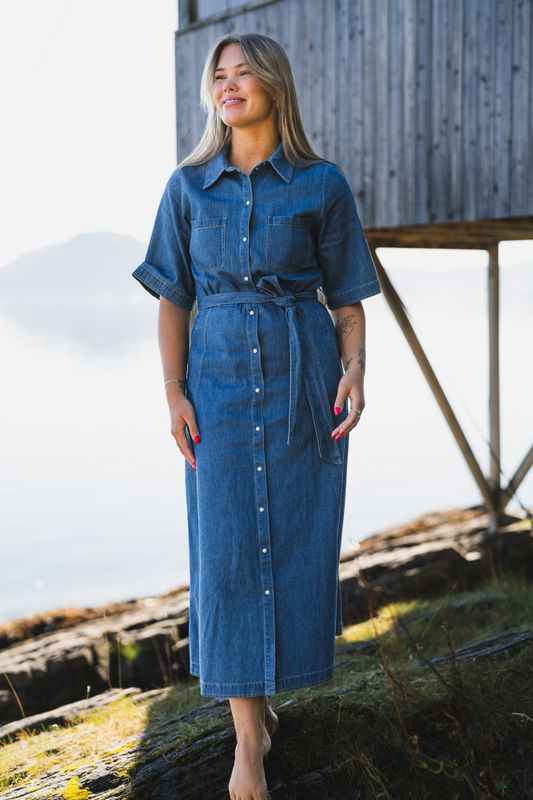 Ama Dress Medium Blue Denim 