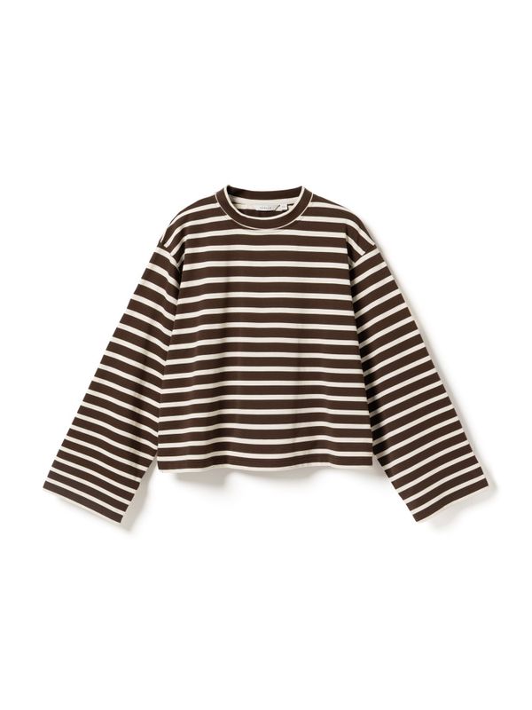 Maple LS T-Shirt Eton Brown Ivory Stripe