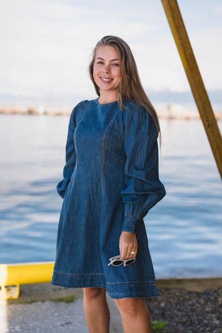 Hovedbilde Denim Fitted Dress French Blue 