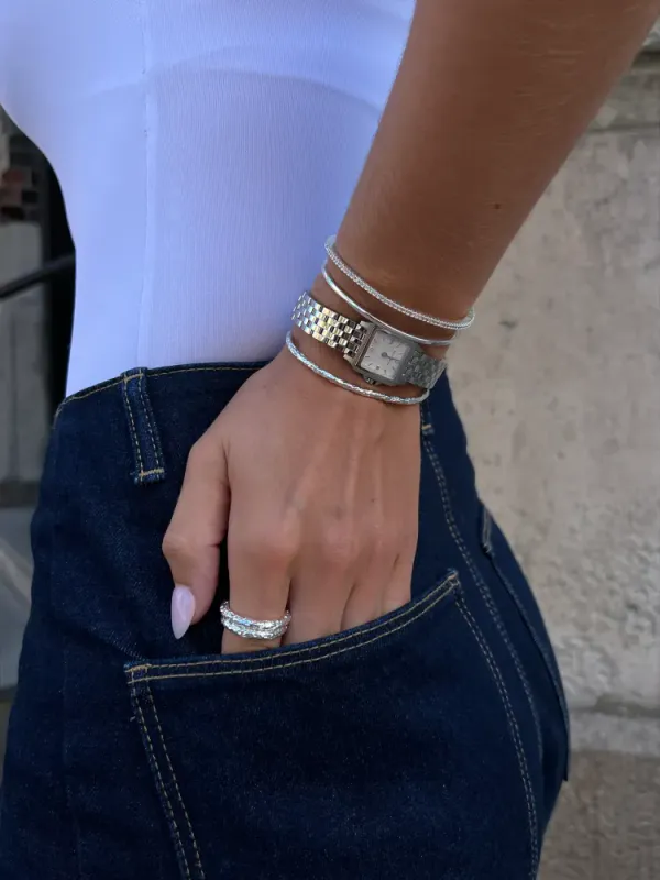 Textured Ring Silver 