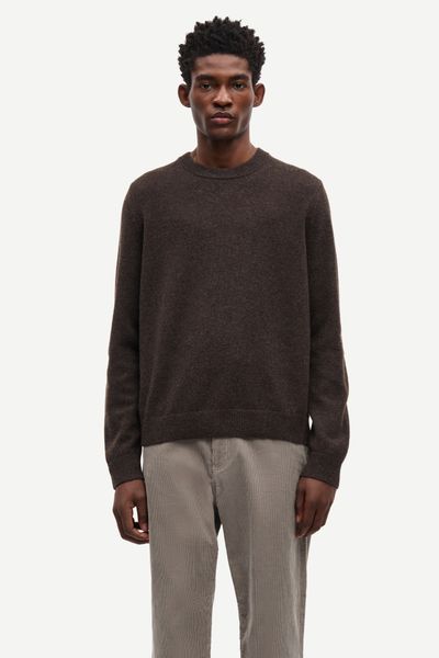 Hovedbilde Isak Knit Sweater 15010 Turkish Coffee 