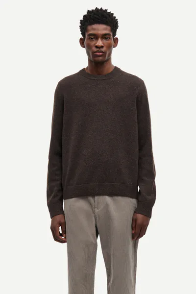 Hovedbilde Isak Knit Sweater 15010 Turkish Coffee 